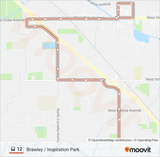 12 Bus Line Map