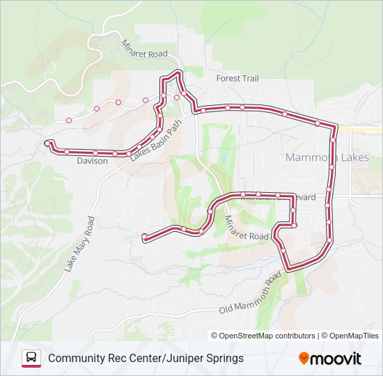 EVENING TROLLEY Bus Line Map