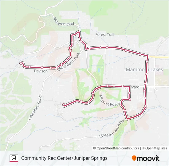 EVENING TROLLEY Bus Line Map