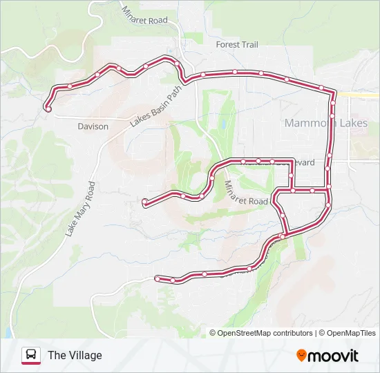 EVENING TROLLEY Bus Line Map