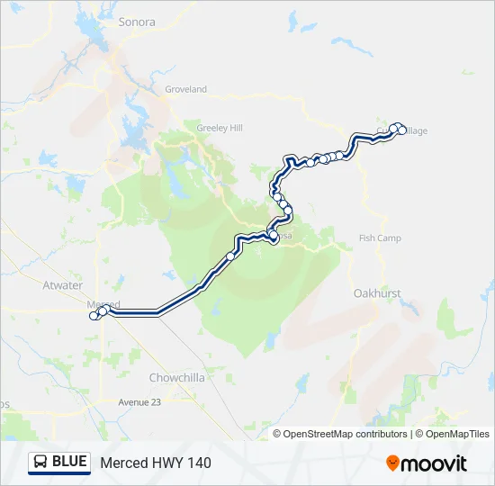 BLUE Bus Line Map