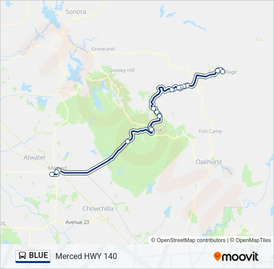 BLUE Bus Line Map