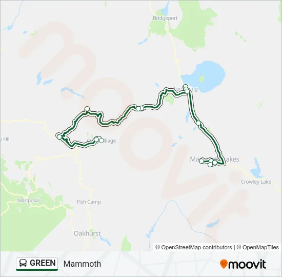GREEN Bus Line Map