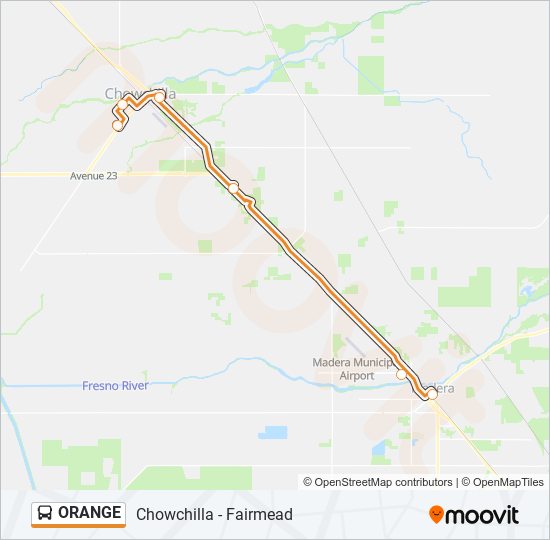 Mapa de ORANGE de autobús