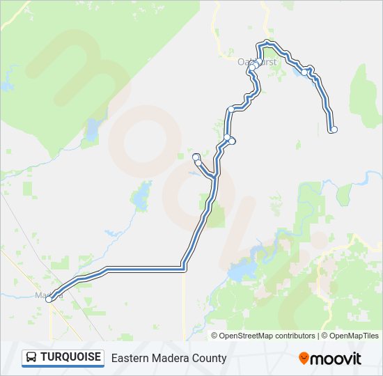 TURQUOISE Bus Line Map