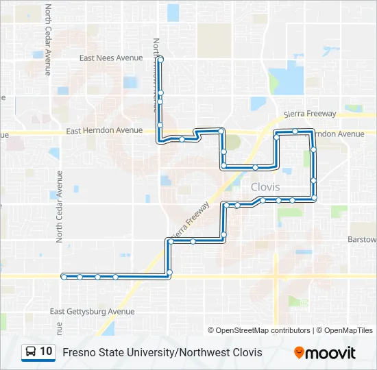10 Bus Line Map