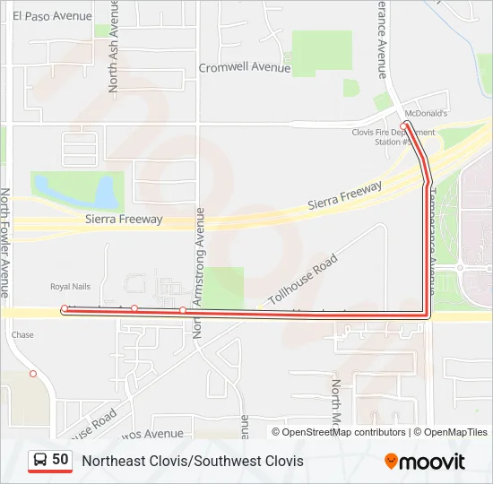 50 Bus Line Map