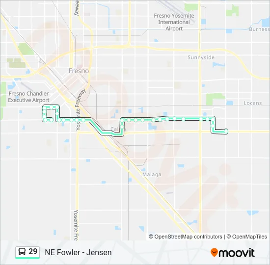 29 Bus Line Map