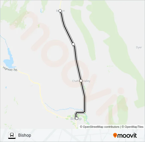 BENTON-BISHOP Bus Line Map