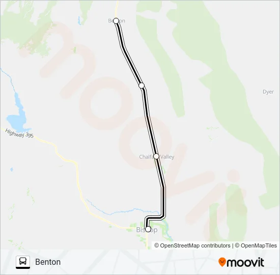 BENTON-BISHOP Bus Line Map