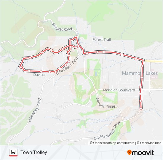 TOWN TROLLEY Bus Line Map