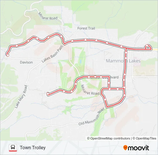 TOWN TROLLEY Bus Line Map