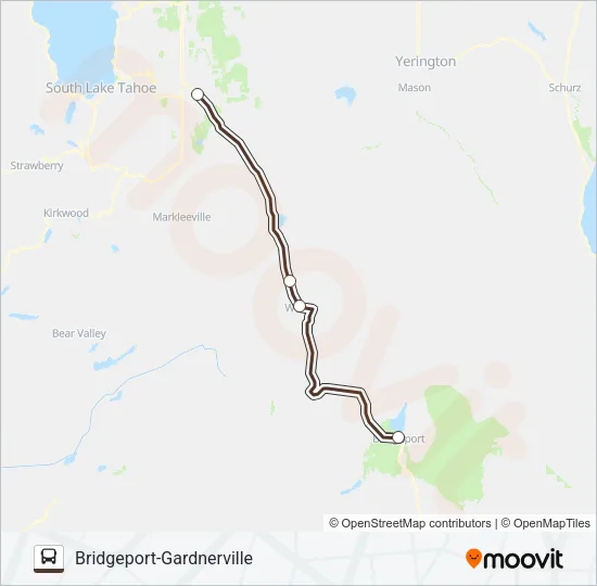 BRIDGEPORT-GARDNERVILLE Bus Line Map