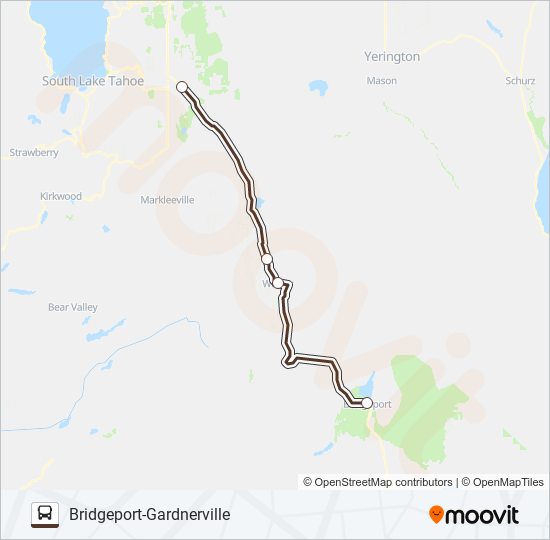 BRIDGEPORT-GARDNERVILLE bus Line Map