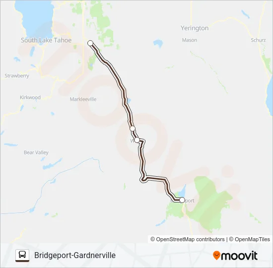 BRIDGEPORT-GARDNERVILLE Bus Line Map