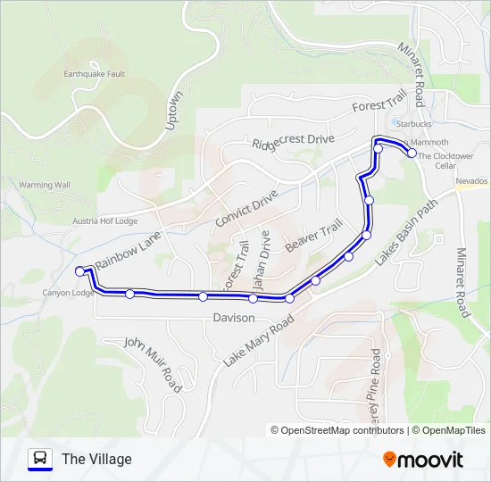 BLUE LINE Bus Line Map