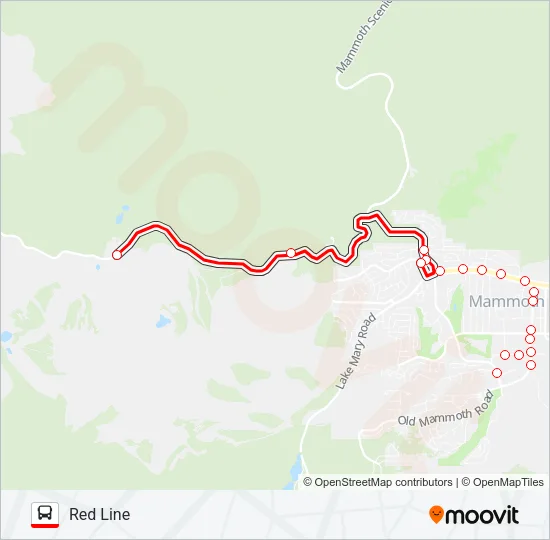 RED LINE Bus Line Map