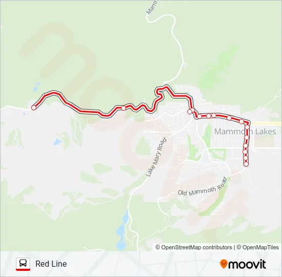 RED LINE Bus Line Map