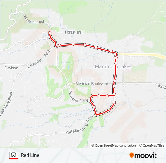 RED LINE Bus Line Map