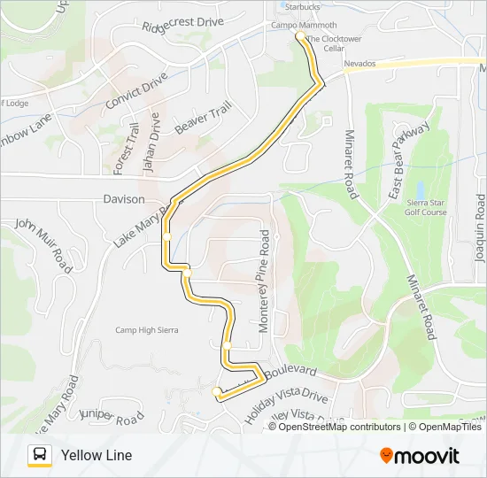 YELLOW LINE Bus Line Map