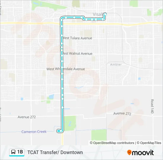 1B Bus Line Map