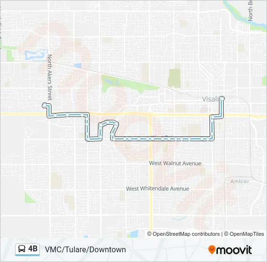 4B Bus Line Map
