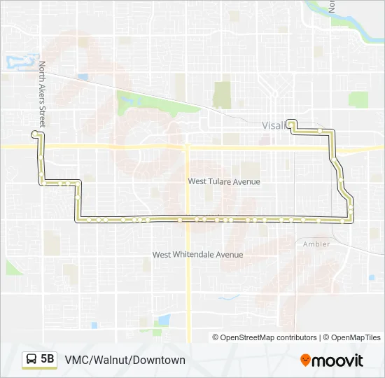 5B Bus Line Map