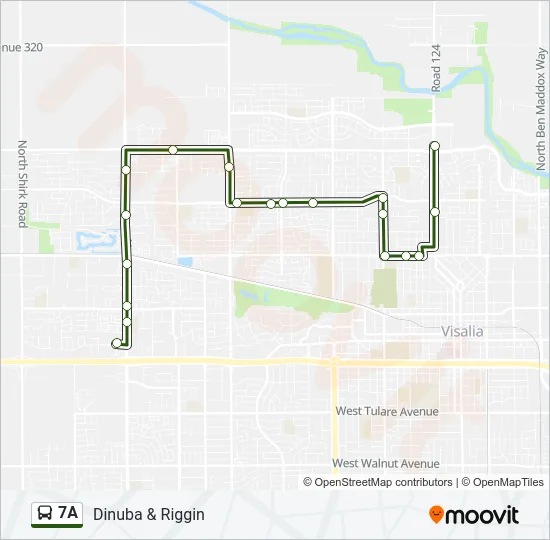 7A Bus Line Map