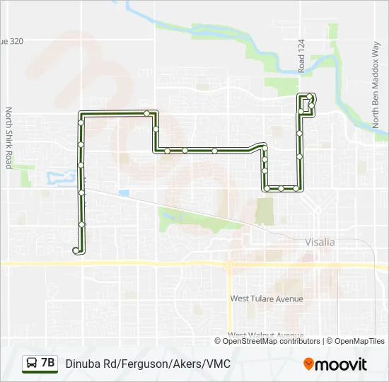 7B Bus Line Map