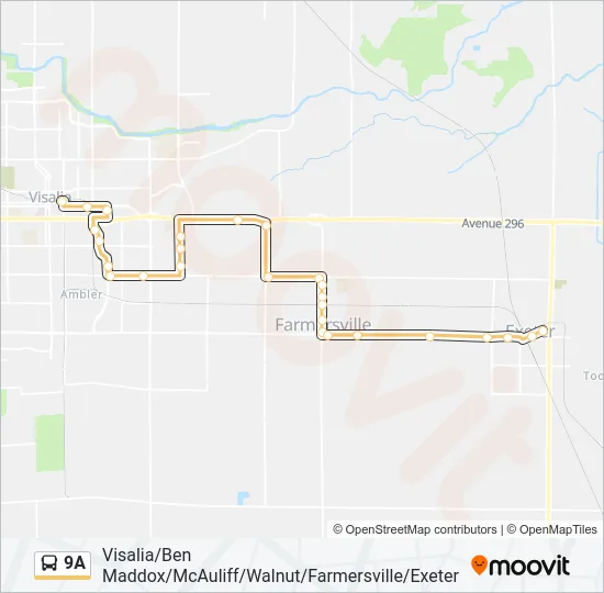 9A Bus Line Map