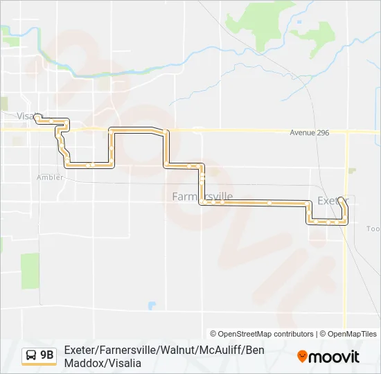9B Bus Line Map
