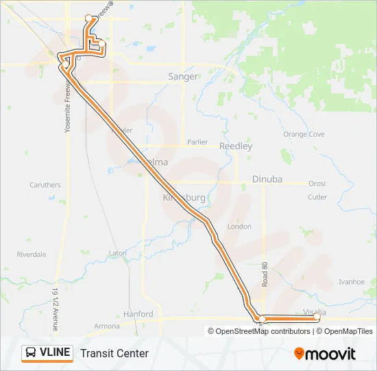VLINE Bus Line Map