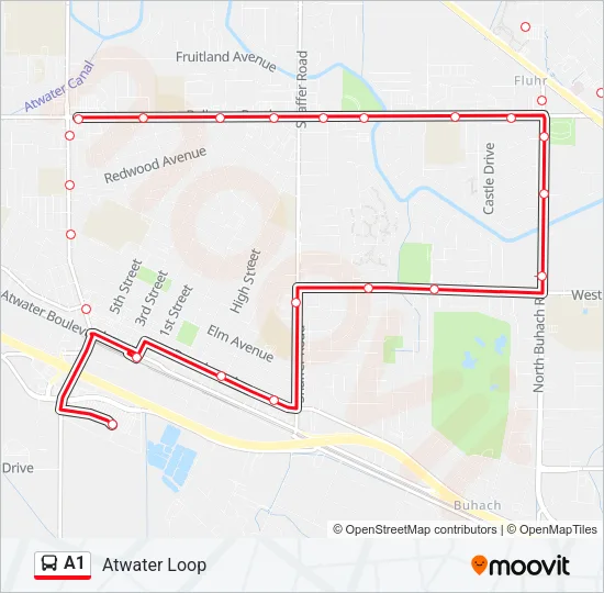 A1 Bus Line Map