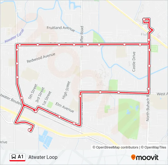 A1 Bus Line Map