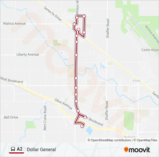 A2 Bus Line Map