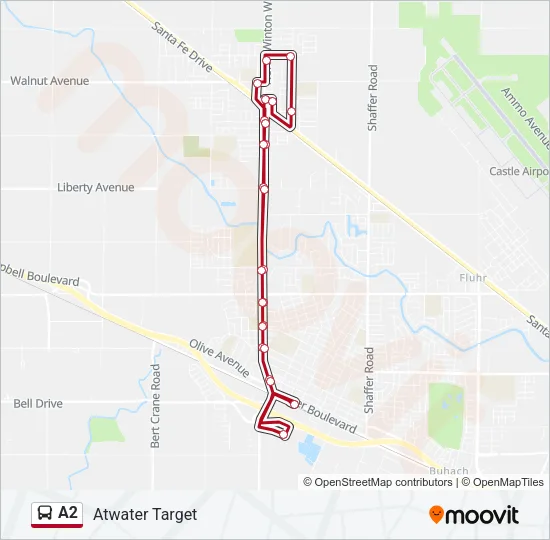 A2 Bus Line Map
