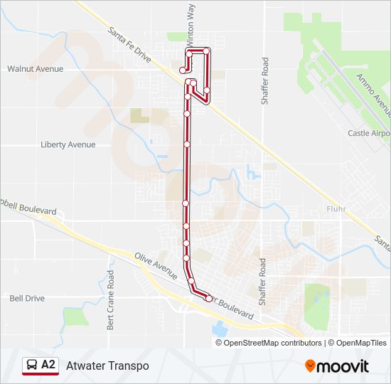 A2 bus Line Map