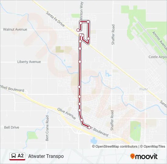 A2 Bus Line Map