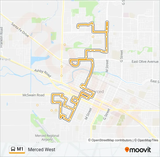 M1 Bus Line Map