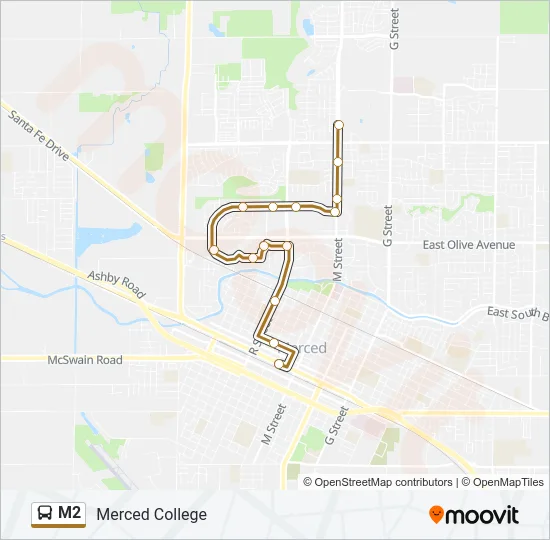 M2 Bus Line Map