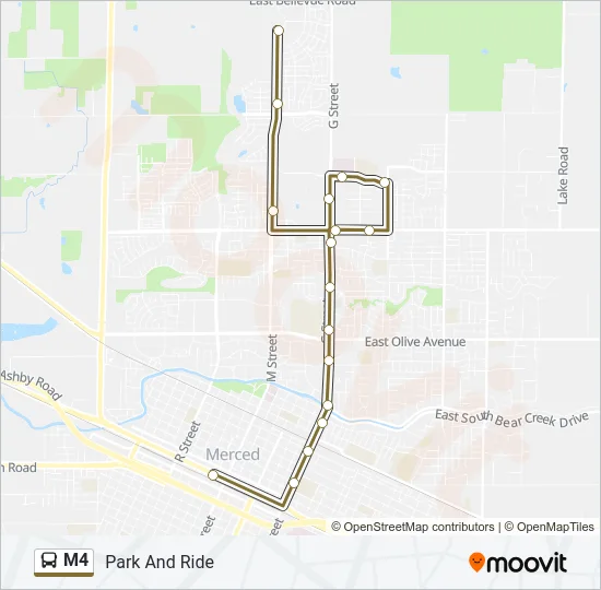 M4 Bus Line Map