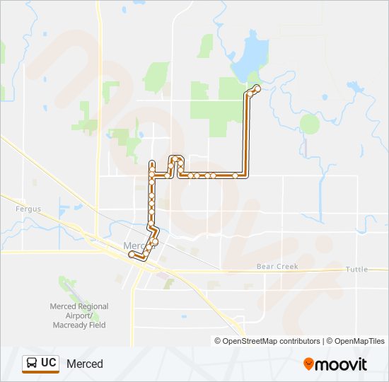 Mapa de UC de autobús