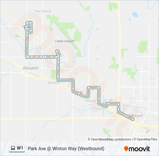 W1 Bus Line Map