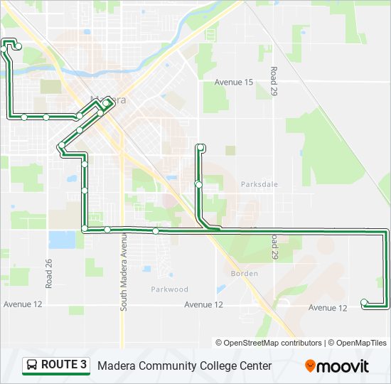 ROUTE 3 bus Line Map