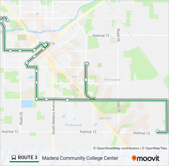 ROUTE 3 Bus Line Map