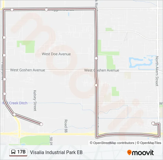 17B Bus Line Map