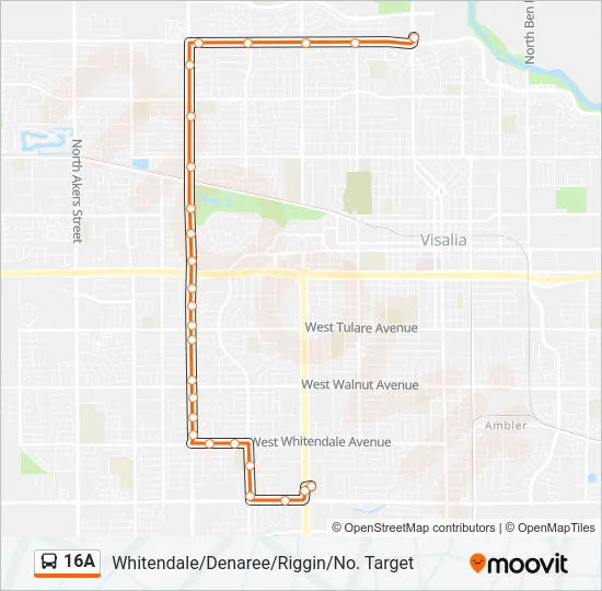 16A Bus Line Map