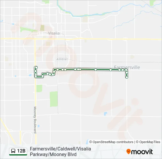 12B Bus Line Map