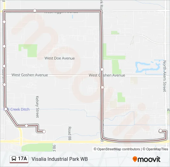 17A Bus Line Map