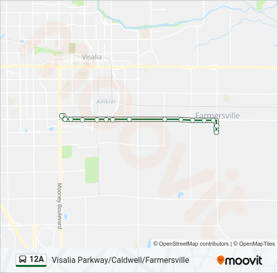 12A Bus Line Map